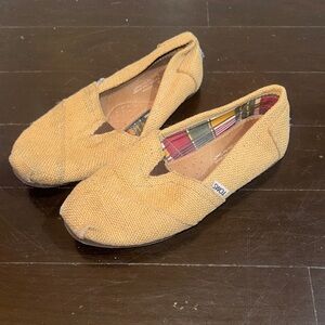 TOMS Beige Canvas Slip-Ons